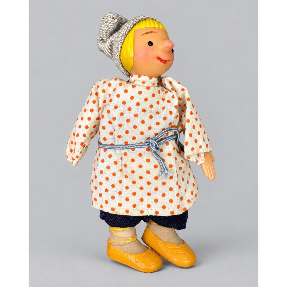Vintage Soviet Russian Emelya Folk Tale Doll March 8 Toy Factory Moscow USSR 70s